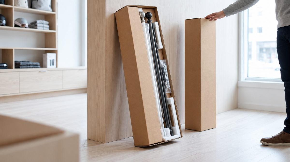 Langer Versandkarton für Snowboards, Angelruten und Pflanzen
