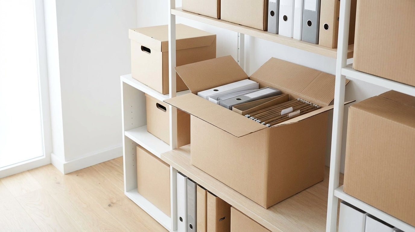 Aktenkarton: stabil verpackt, sauber archiviert