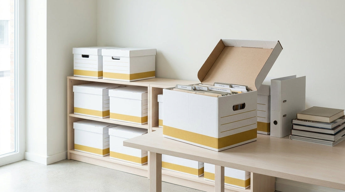 Archivboxen aus Karton: ordentlich, zugriffsbereit, sofort einsatzbereit
