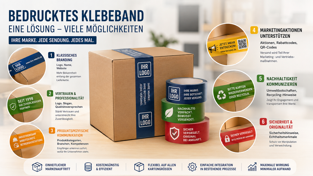 Bedrucktes Klebeband: Die einfache Lösung für mehr Markenpräsenz im Versand