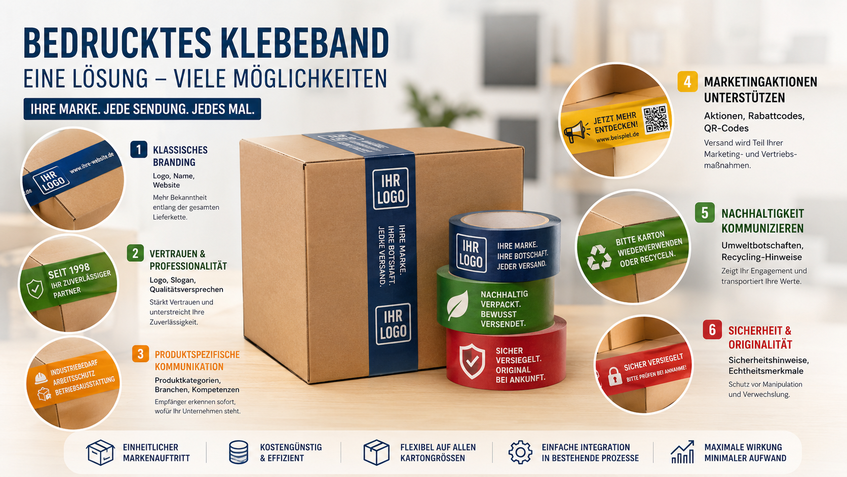 Bedrucktes Klebeband: Die einfache Lösung für mehr Markenpräsenz im Versand