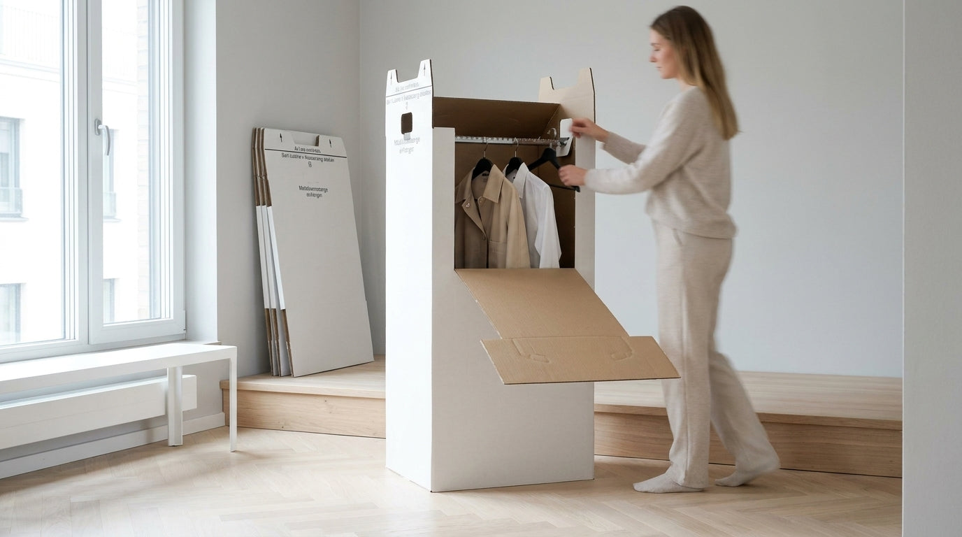 Kleiderbox: Kleidung knitterfrei umziehen und versenden