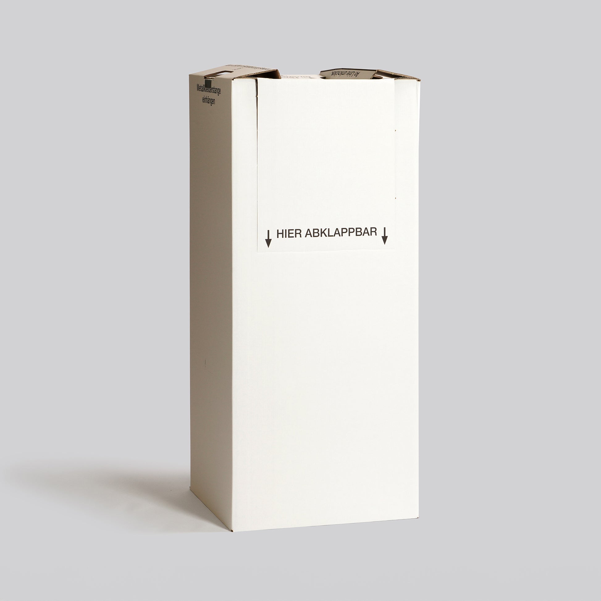 Kleiderbox weiß mit Metallstange 51 x  60 x 135 cm