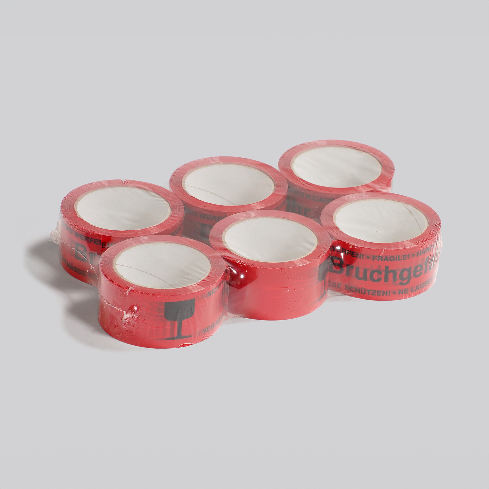 PP-Klebeband mit Warndruck Bruchgefahr