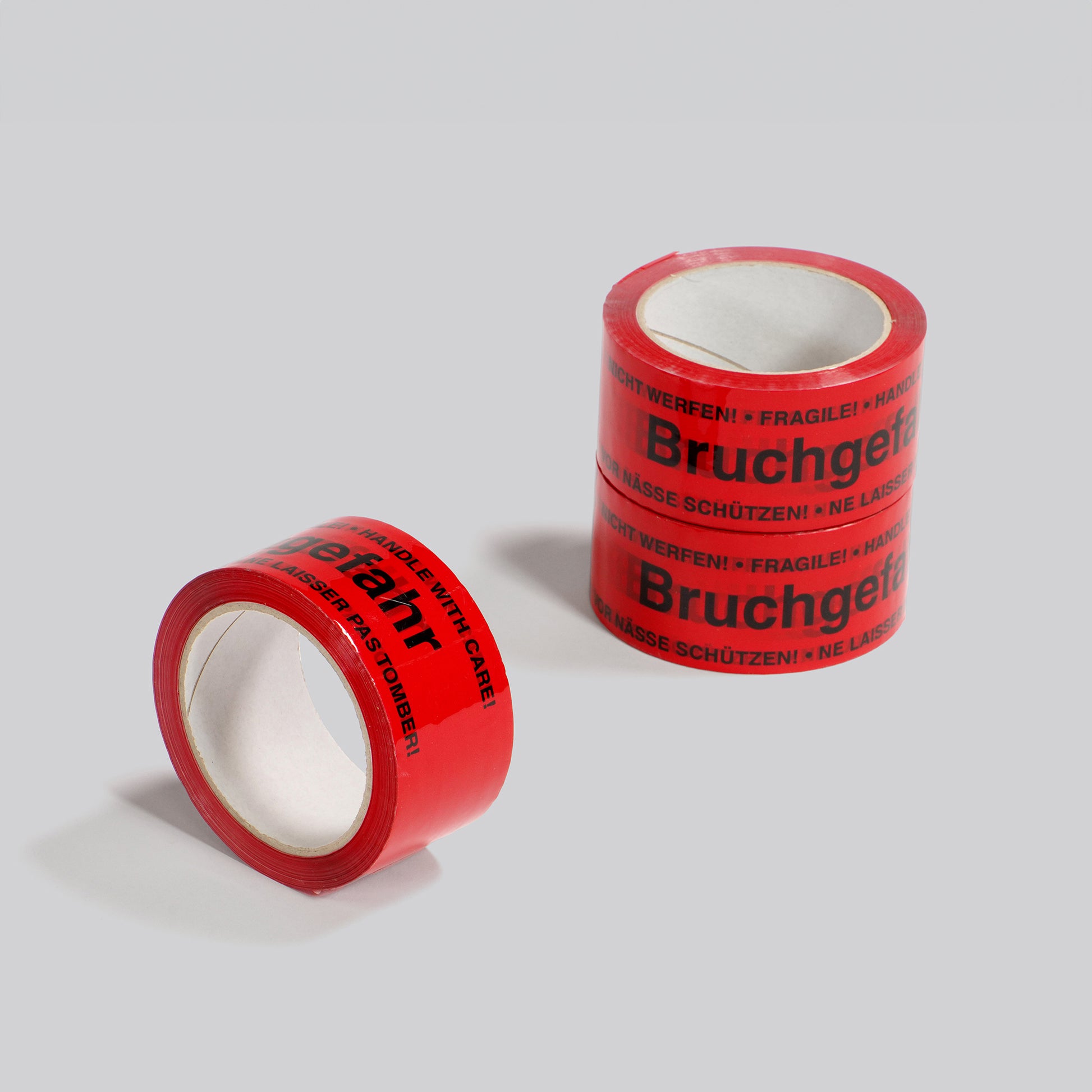 PP-Klebeband mit Warndruck Bruchgefahr