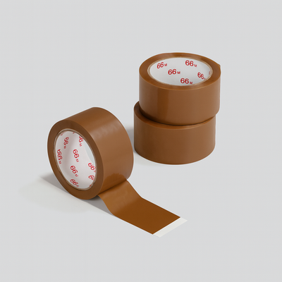 Klebeband PVC Braun (Standard) 50 mm x 66 lfm Packando