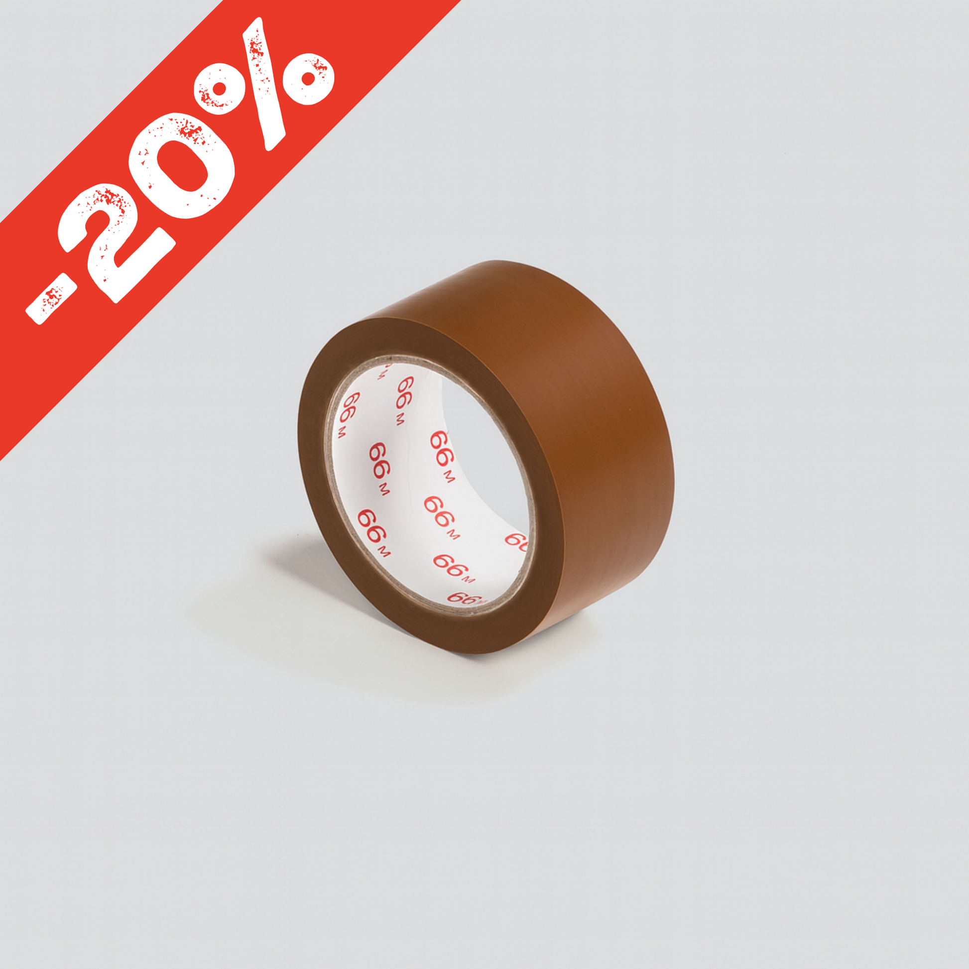 Klebeband PVC Braun (Standard) 50 mm x 66 lfm Packando