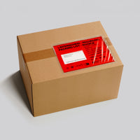 1000 Lieferscheintaschen C5 rot mit Aufdruck 23,5 x 17,5 cm