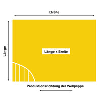 Wellpapp-Zuschnitt 750 x 1150 x 2,9 mm Packando